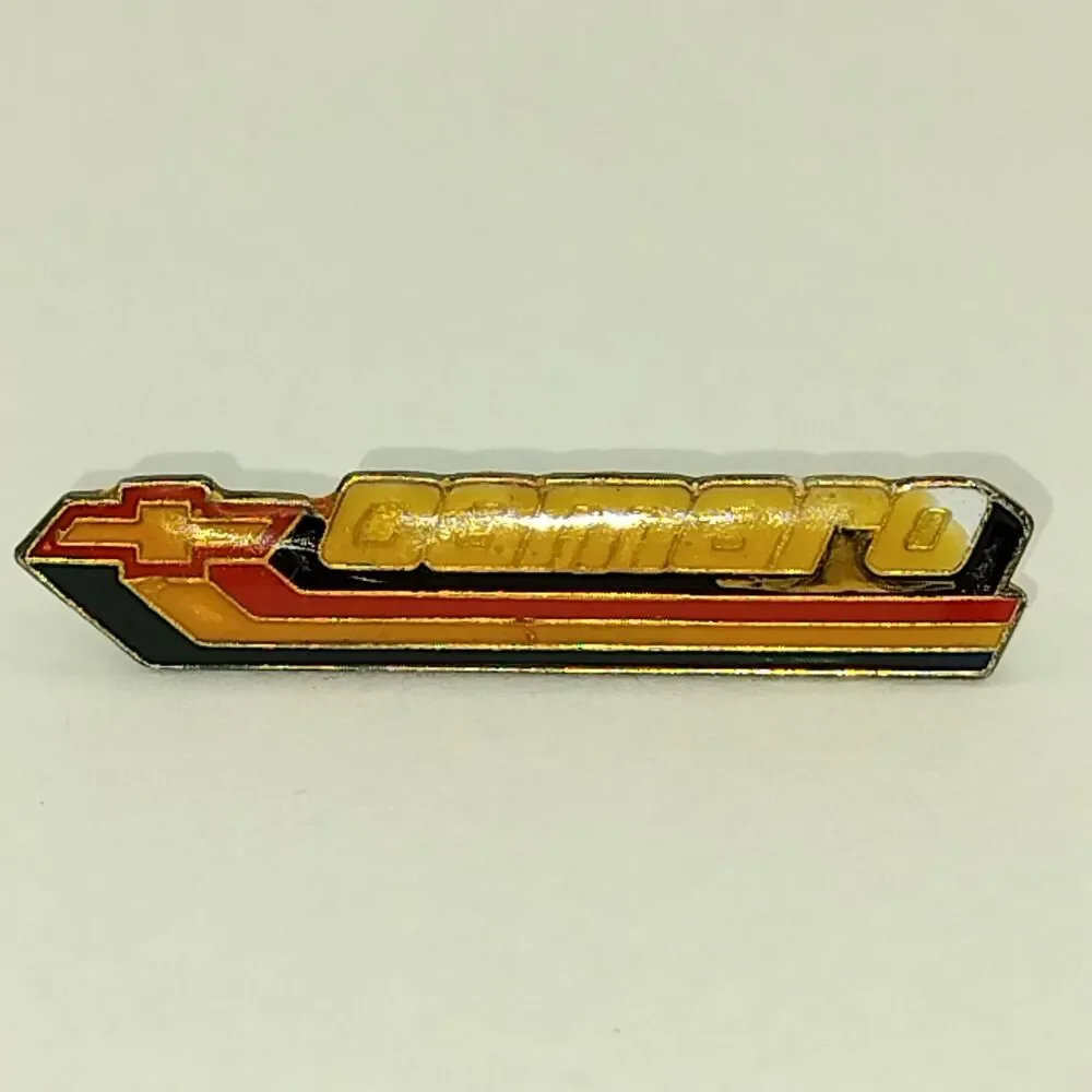 Vintage Chevrolet Camaro Bowtie Hat Lapel Pin Automotive Automobilia